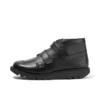 Kick Hi Vel en cuir noir, unisexe pour jeunes