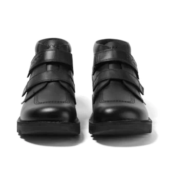 Kick Hi Vel en cuir noir, unisexe pour jeunes Kick Hi Vel en cuir noir, unisexe pour jeunes