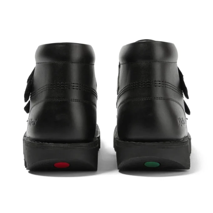 Kick Hi Vel en cuir noir, unisexe pour jeunes