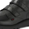 Kick Hi Vel en cuir noir, unisexe pour jeunes