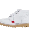 Kick Hi Zip en cuir blanc pour bébé unisexe