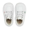 Kick Hi Zip en cuir blanc pour bébé unisexe