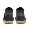 Kick Hi Zip en cuir noir/blanc pour bébé, unisexe