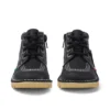 Kick Hi Zip en cuir noir/blanc, unisexe junior