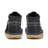Kick Hi Zip en cuir noir/blanc, unisexe junior