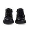 Kick Hi Zip en simili cuir noir pour bébé unisexe