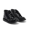Kick Hi Zip en simili cuir verni noir pour filles Kick Hi Zip en simili cuir verni noir pour filles