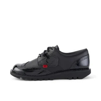 Kick Lo Brogue en cuir noir pour femmes
