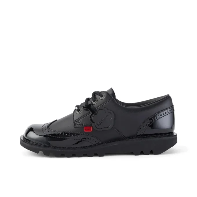 Kick Lo Brogue en cuir noir pour femmes Kick Lo Brogue en cuir noir pour femmes