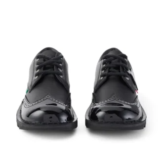 Kick Lo Brogue en cuir noir pour femmes