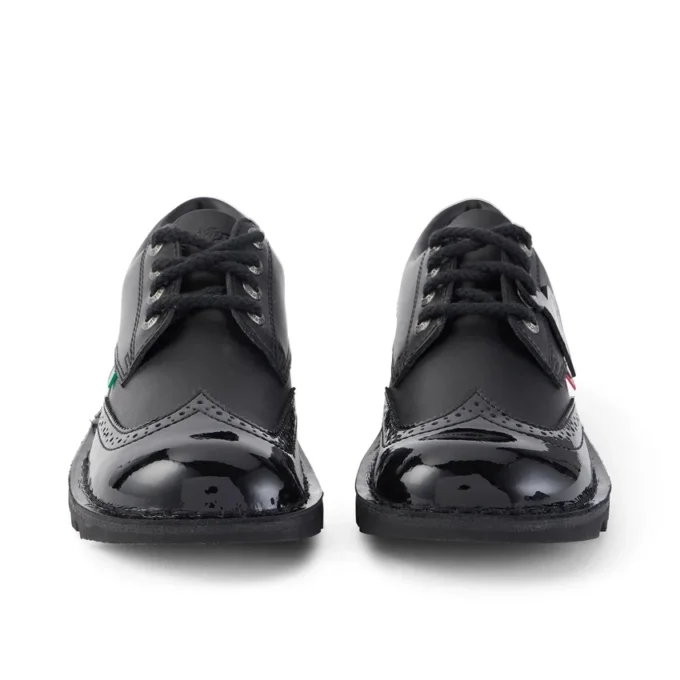 Kick Lo Brogue en cuir noir pour femmes Kick Lo Brogue en cuir noir pour femmes