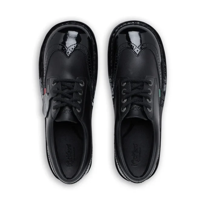 Kick Lo Brogue en cuir noir pour femmes Kick Lo Brogue en cuir noir pour femmes