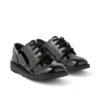 Kick Lo Brogue en cuir verni noir pour filles