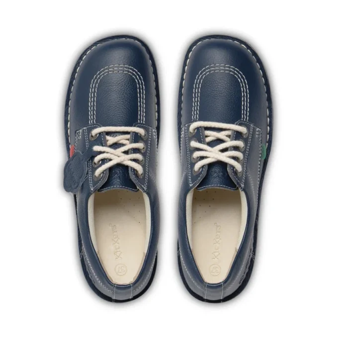 Kick Lo en cuir bleu marine, unisexe adulte Kick Lo en cuir bleu marine, unisexe adulte