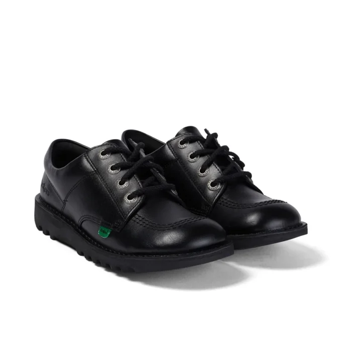 Kick Lo en cuir noir unisexe pour jeunes