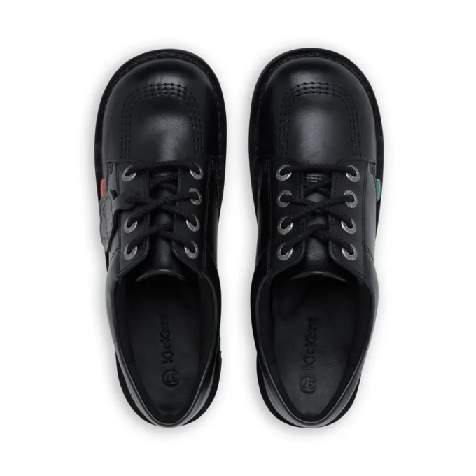 Kick Lo en cuir noir unisexe pour jeunes