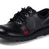 Kick Lo en cuir noir unisexe pour jeunes