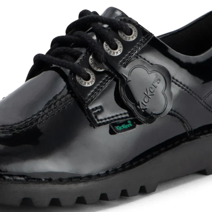 Kick Lo en cuir pour femme adulte, version alternative en cuir verni noir Kick Lo en cuir pour femme adulte, version alternative en cuir verni noir