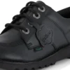 Kick Lo en cuir pour jeunes, unisexe, noir