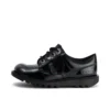 Kick Lo pour filles, en simili cuir verni noir