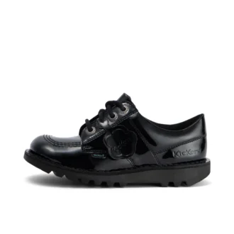 Kick Lo pour filles, en simili cuir verni noir