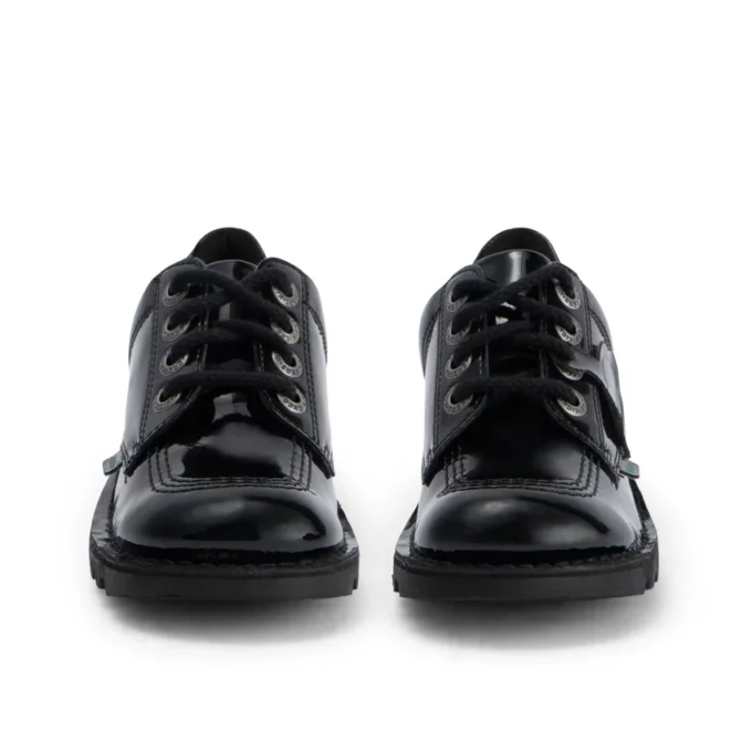 Kick Lo pour filles, en simili cuir verni noir