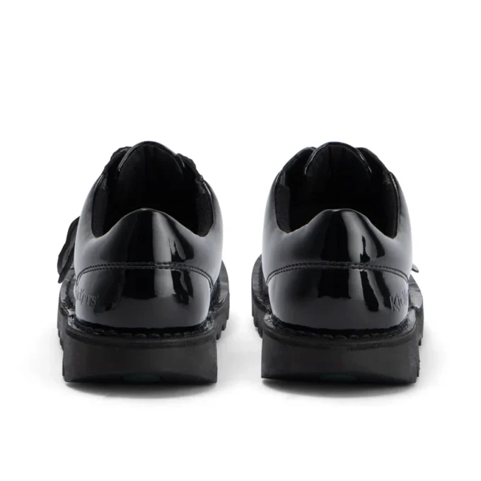 Kick Lo pour filles, en simili cuir verni noir