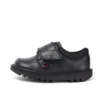 Kick Lo Scuff en cuir noir pour garçons en bas âge