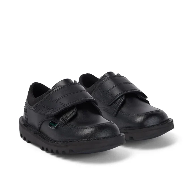 Kick Lo Scuff en cuir noir pour garçons en bas âge