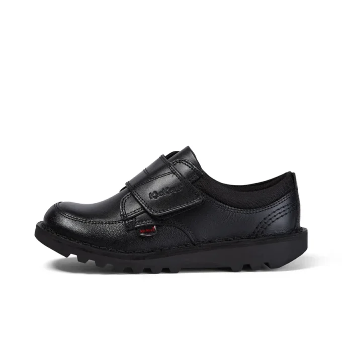 Kick Lo Scuff en cuir noir pour garçons junior