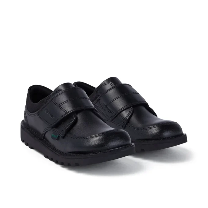 Kick Lo Scuff en cuir noir pour garçons junior