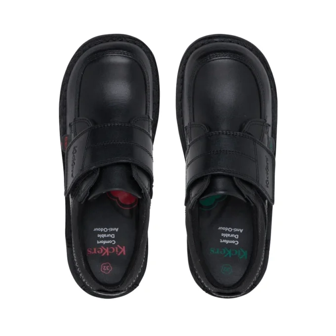 Kick Lo Scuff en cuir noir pour garçons junior