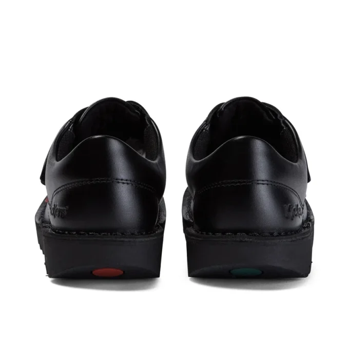Kick Lo Twin Vel en cuir noir, unisexe junior