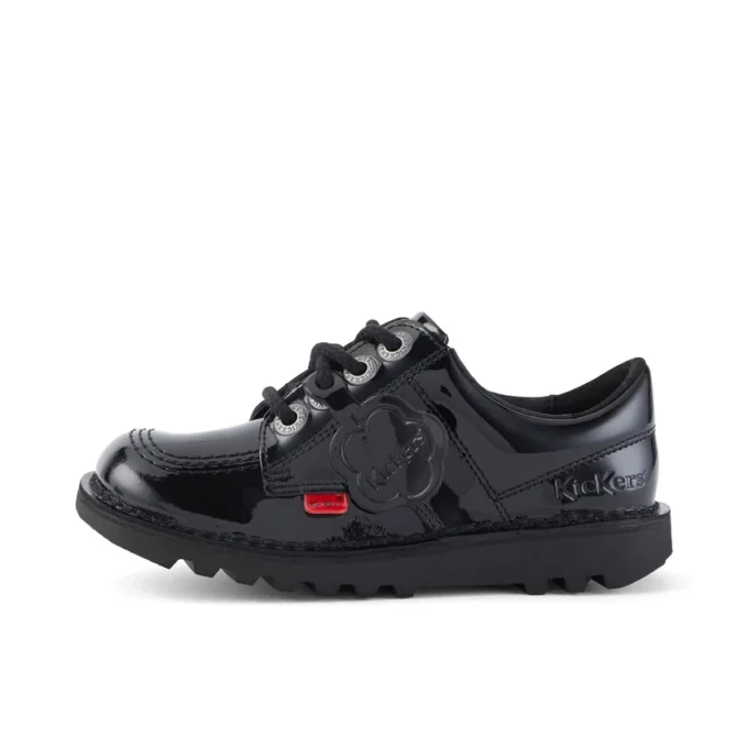 Kick Lo unisexe junior en cuir verni noir