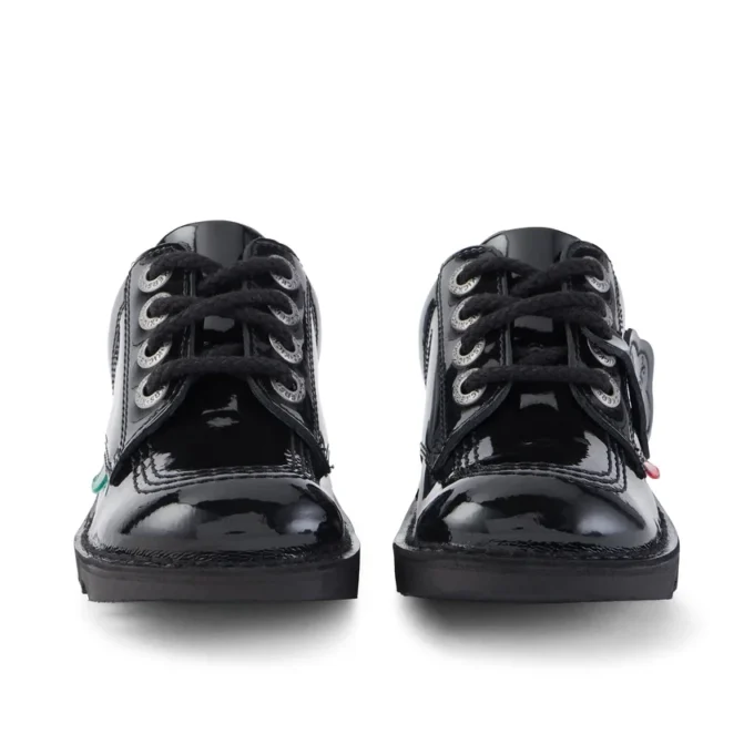Kick Lo unisexe junior en cuir verni noir
