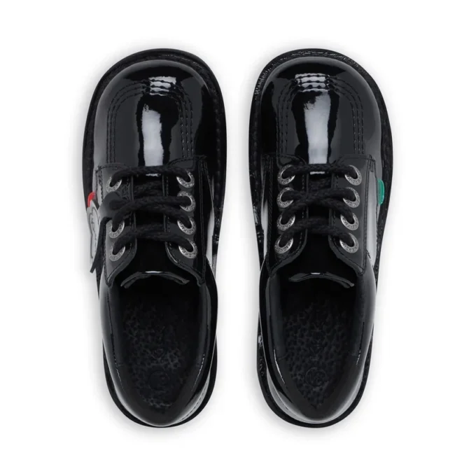 Kick Lo unisexe junior en cuir verni noir