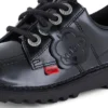 Kick Lo unisexe junior en cuir verni noir