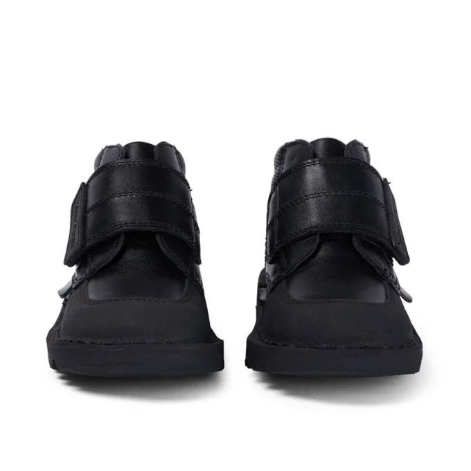 Kick Mid Scuff en cuir noir pour garçons en bas âge