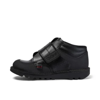 Kick Mid Scuff en cuir noir pour garçons junior