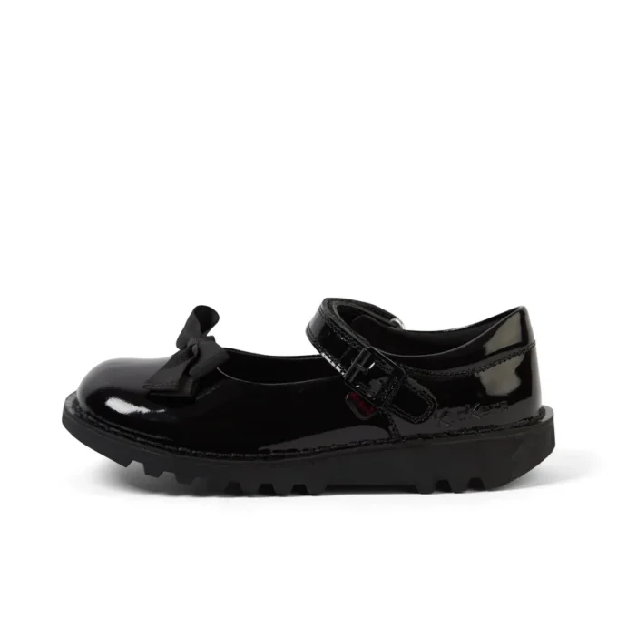 Kick MJ Bow en cuir verni noir pour filles