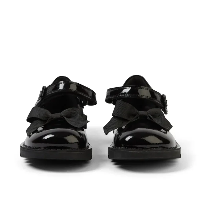 Kick MJ Bow en cuir verni noir pour filles