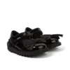 Kick Mj Bow en cuir verni noir pour filles en bas âge