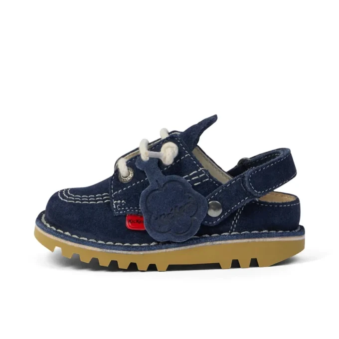 Kick Mule unisexes pour bébés en daim bleu marine