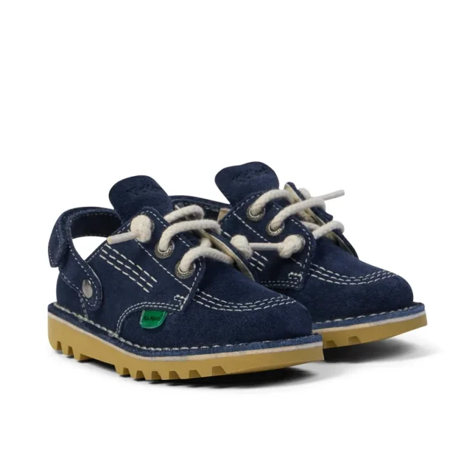 Kick Mule unisexes pour bébés en daim bleu marine