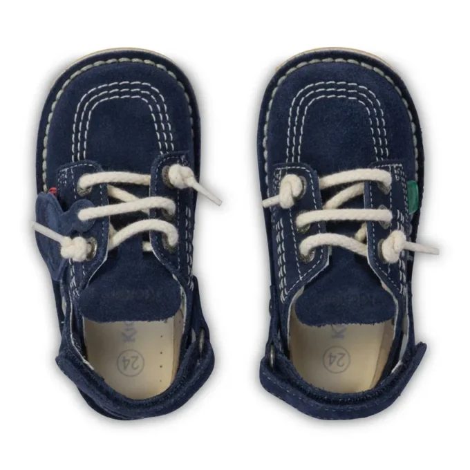Kick Mule unisexes pour bébés en daim bleu marine