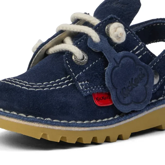 Kick Mule unisexes pour bébés en daim bleu marine