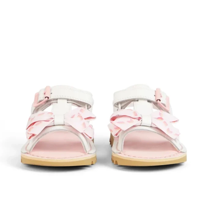 Kick Sandal pour petites filles en cuir blanc