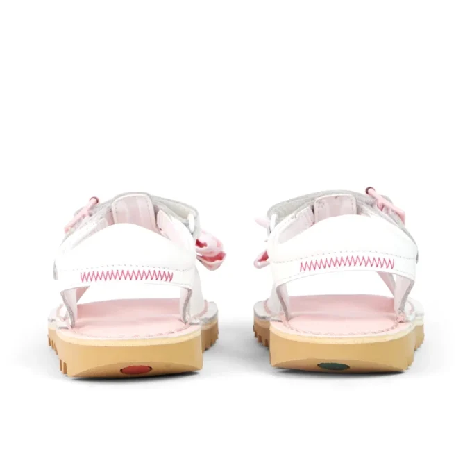 Kick Sandal pour petites filles en cuir blanc