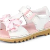 Kick Sandal pour petites filles en cuir blanc