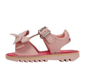 Kick Sandal pour petites filles, en cuir rose